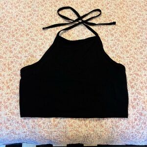 Sunday Best Black Halter Tank Top